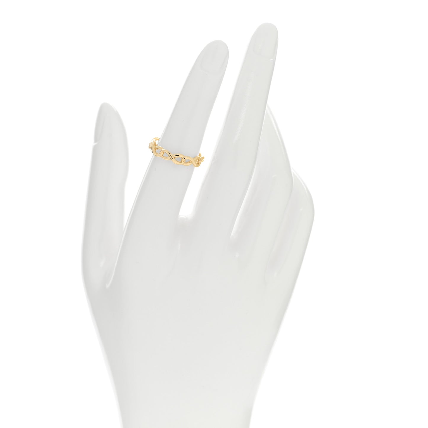 18K Yellow Gold Narrow Infinity Band Ring 52 6