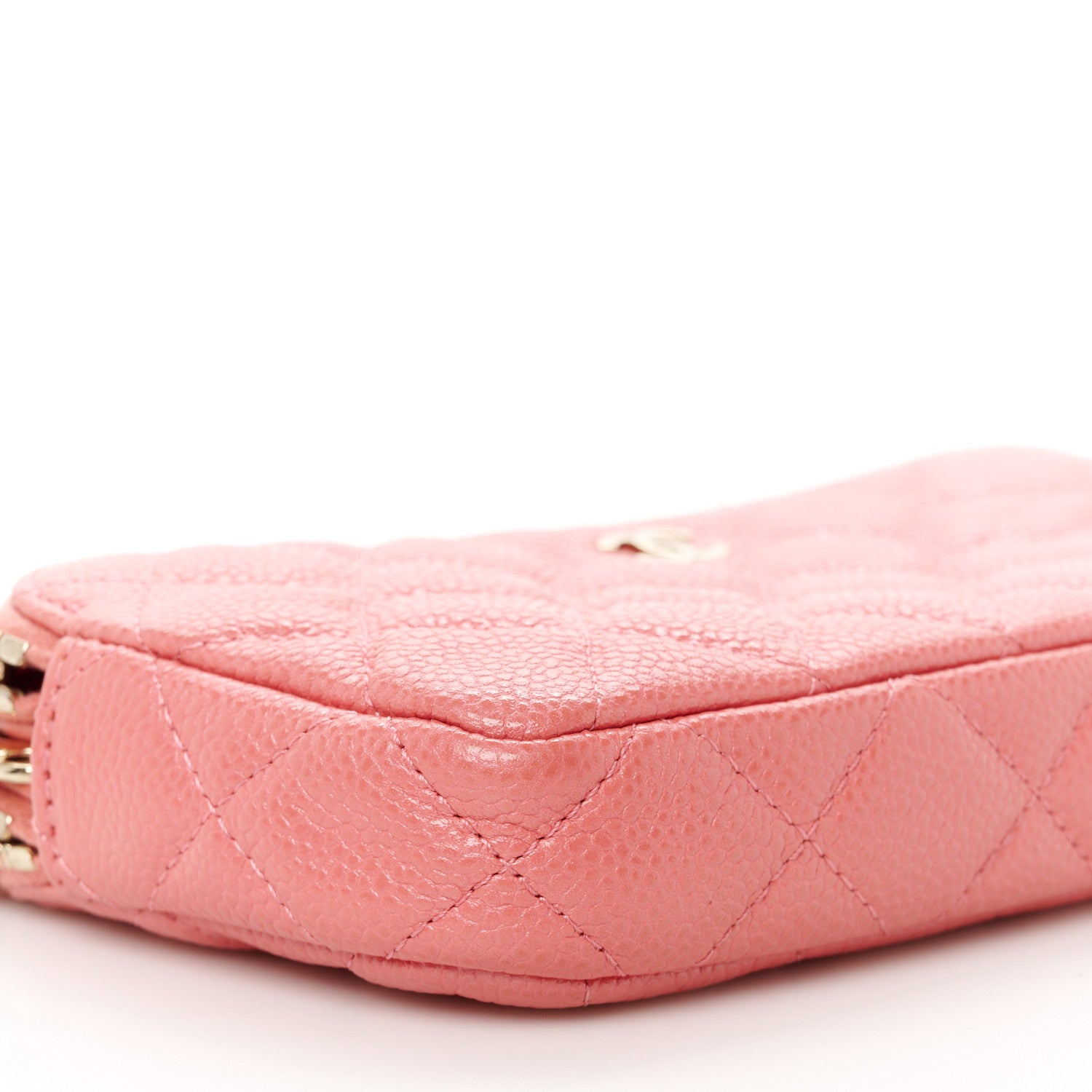Chanel Iridescent Caviar Quilted Small Clutch With Chain Pink 11 of 13