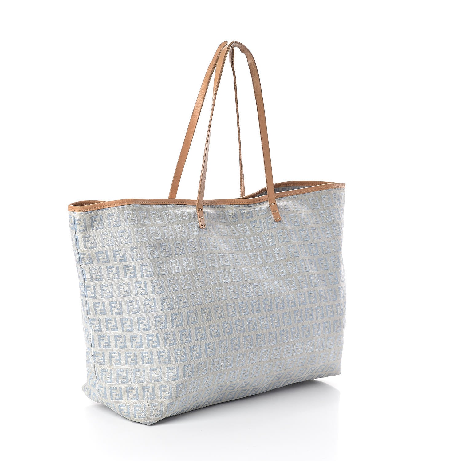 Fendi Zucchino Shopping Tote Blue 3 of 11