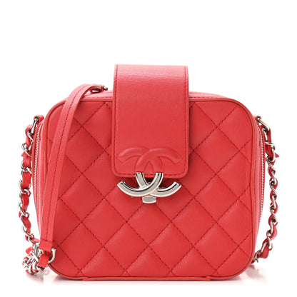 Chanel Lambskin Quilted Mini CC Box Camera Bag Red 1 of 14