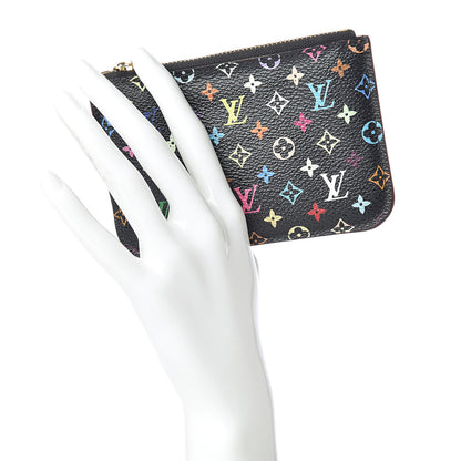 Louis Vuitton Monogram Multicolor Key Pouch Black Grenade 2 of 11