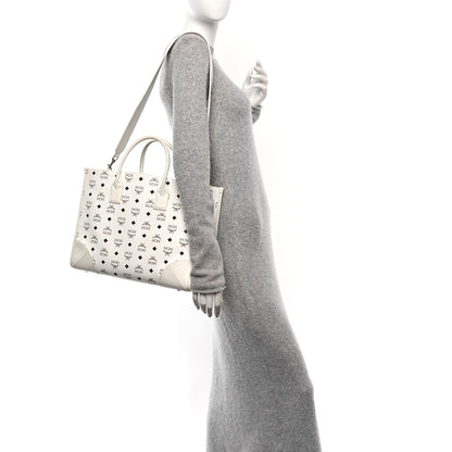 MCM Visetos Large Munchen Tote White 2 of 10