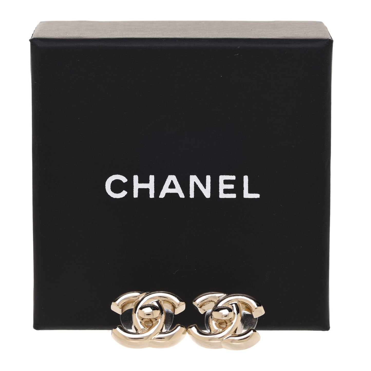 Metal CC Turnlock Earrings Gold