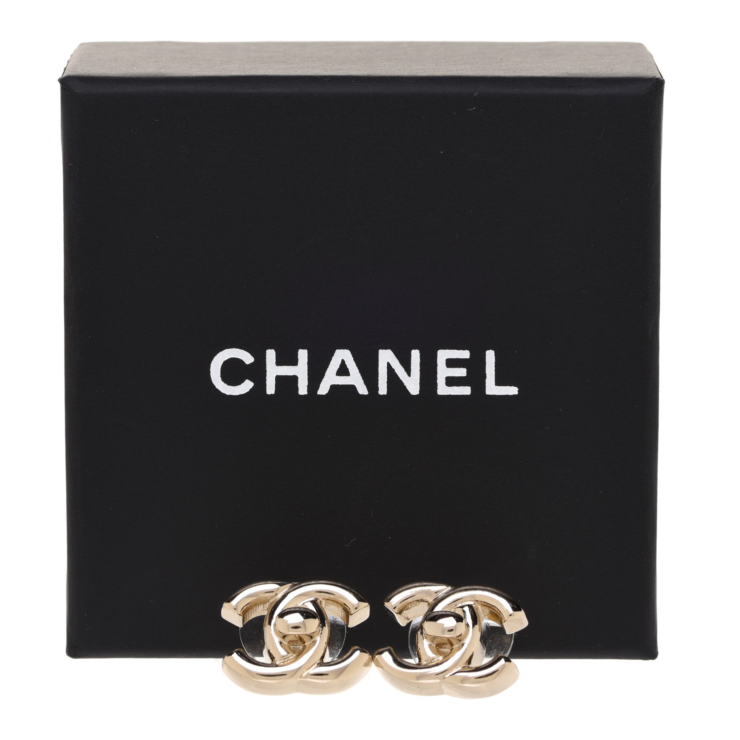 Chanel Metal CC Turnlock Earrings Gold 5 of 5