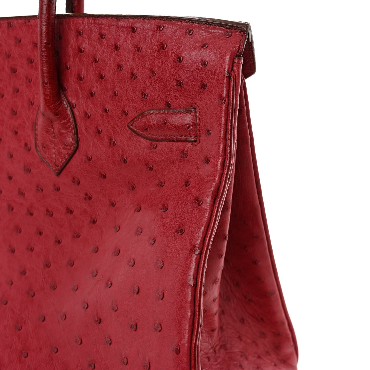 Hermes Ostrich HAC Birkin 32 Rouge Vif 7 of 12