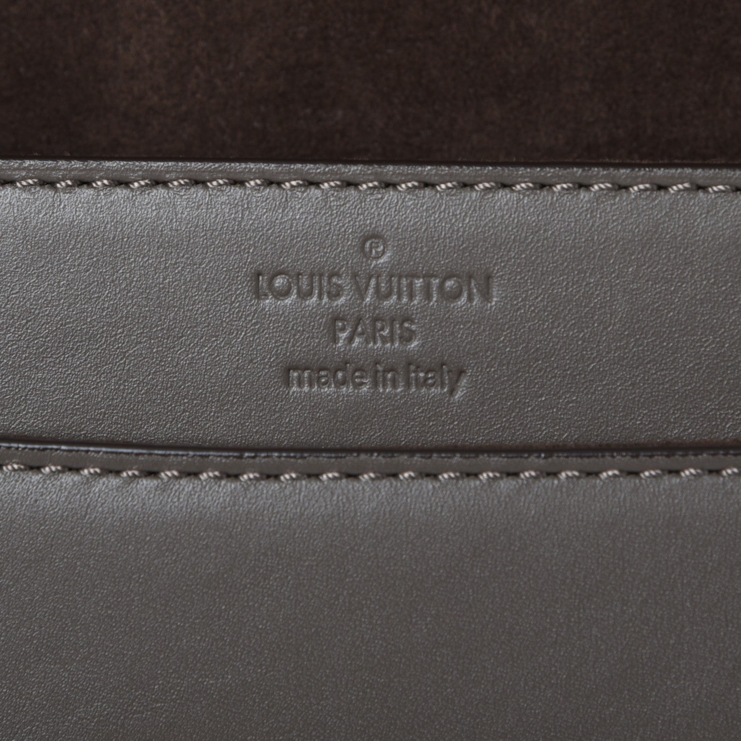 Louis Vuitton Calfskin Chain Louise MM Granit 6 of 9
