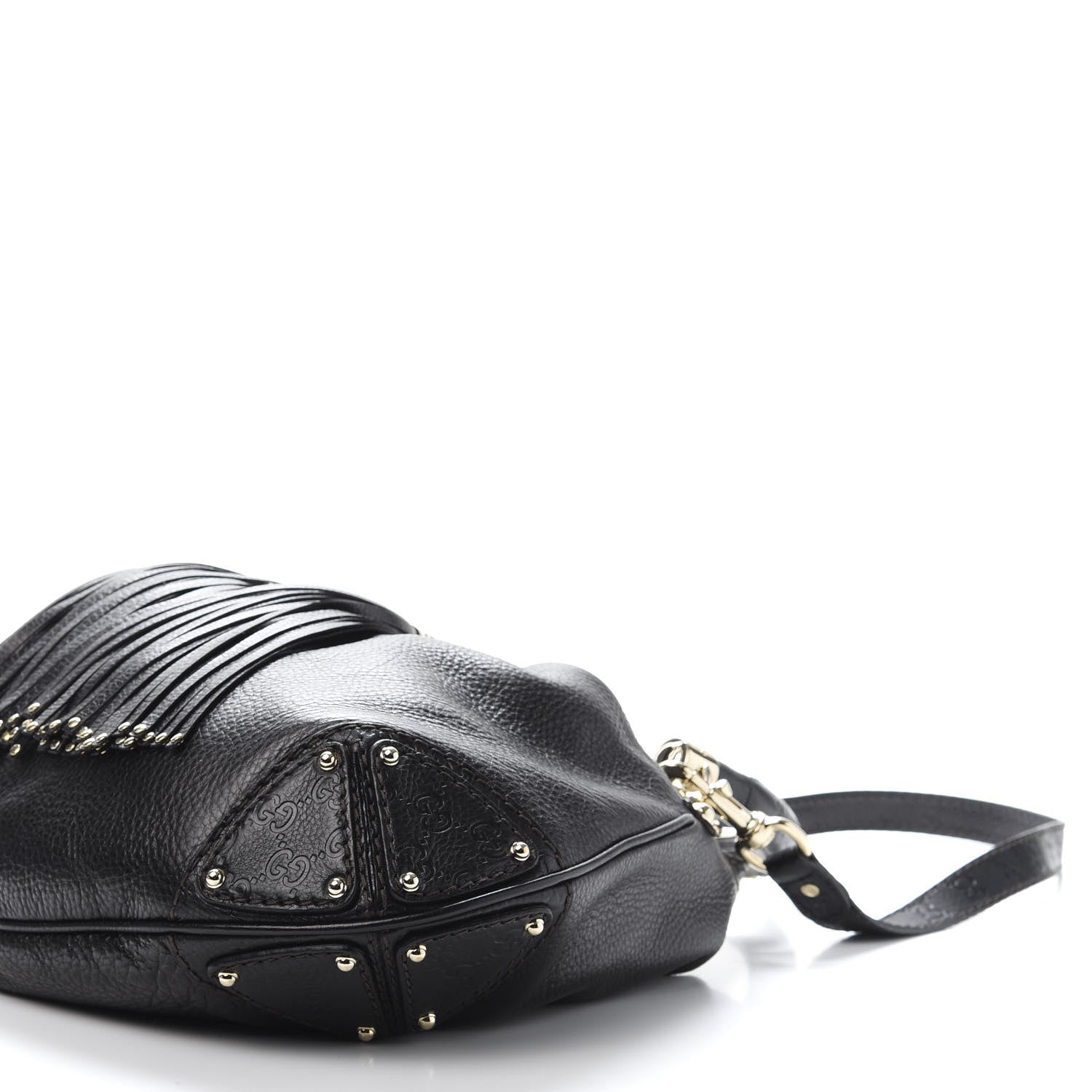 Gucci Calfskin Large Indy Top Handle Hobo Black 10 of 12