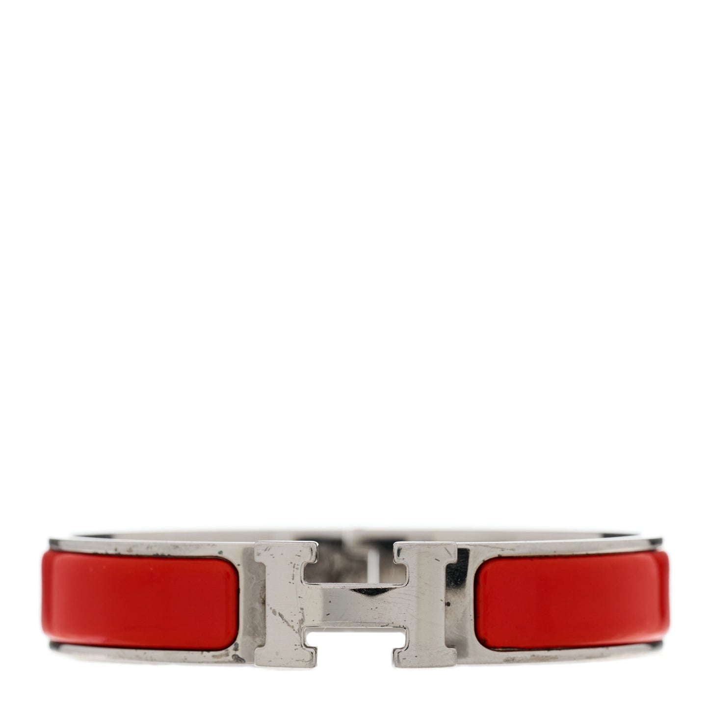 Enamel Narrow Clic Clac H Bracelet PM Red
