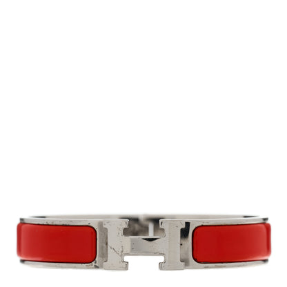 Hermes Enamel Narrow Clic Clac H Bracelet PM Red 1 of 3