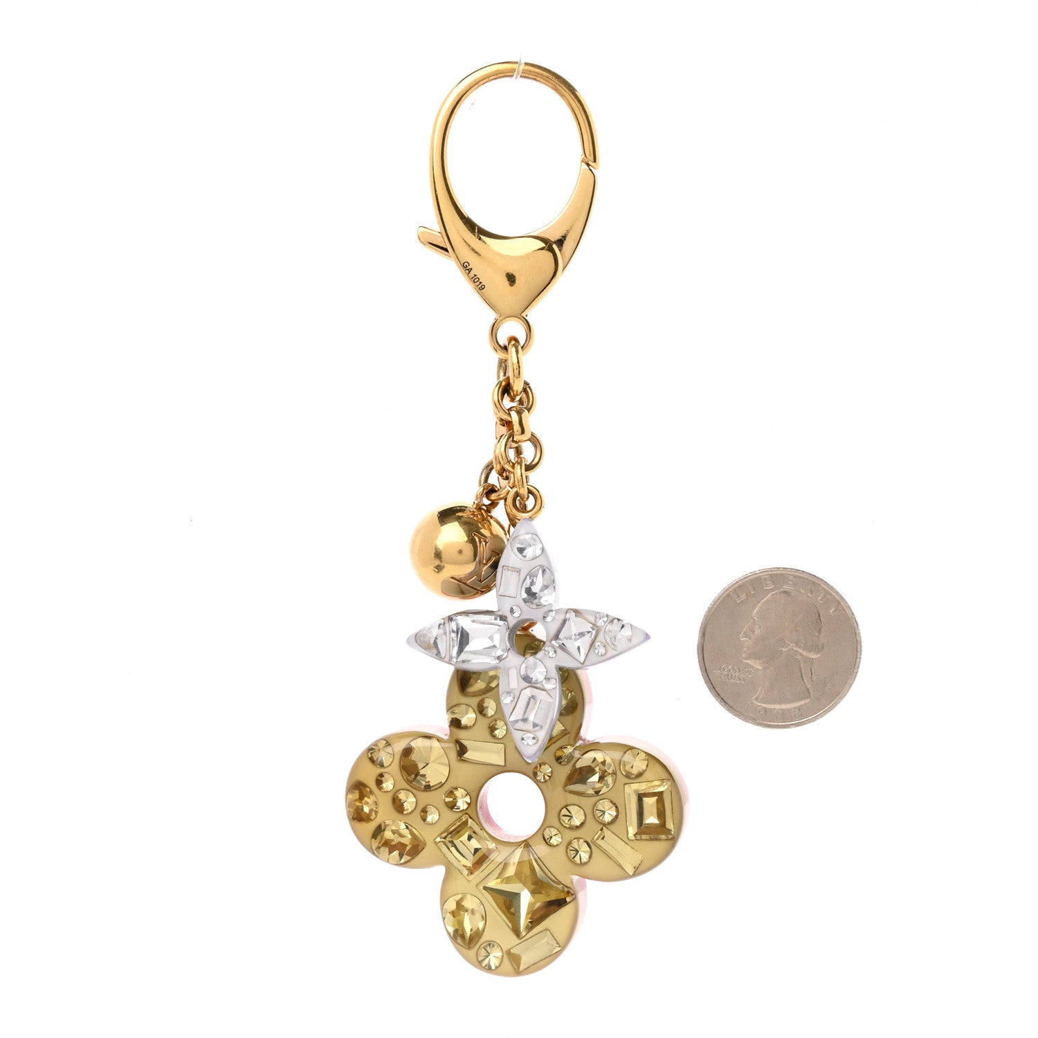 Louis Vuitton Resin Strass Glam Flower Bag Charm Multicolor 2 of 10