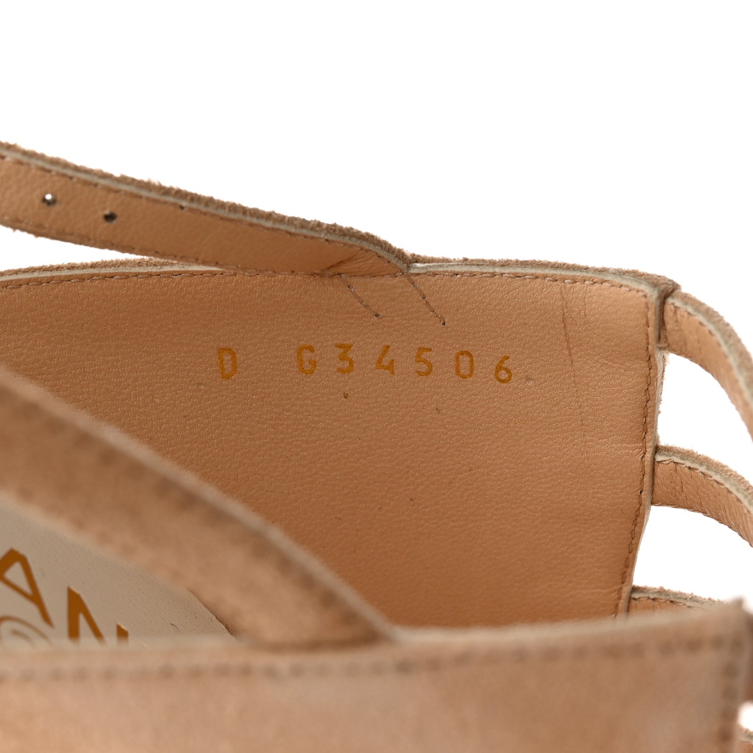 Chanel Suede Pearl Open Toe Caged Sandals 37.5 Beige 8 of 13