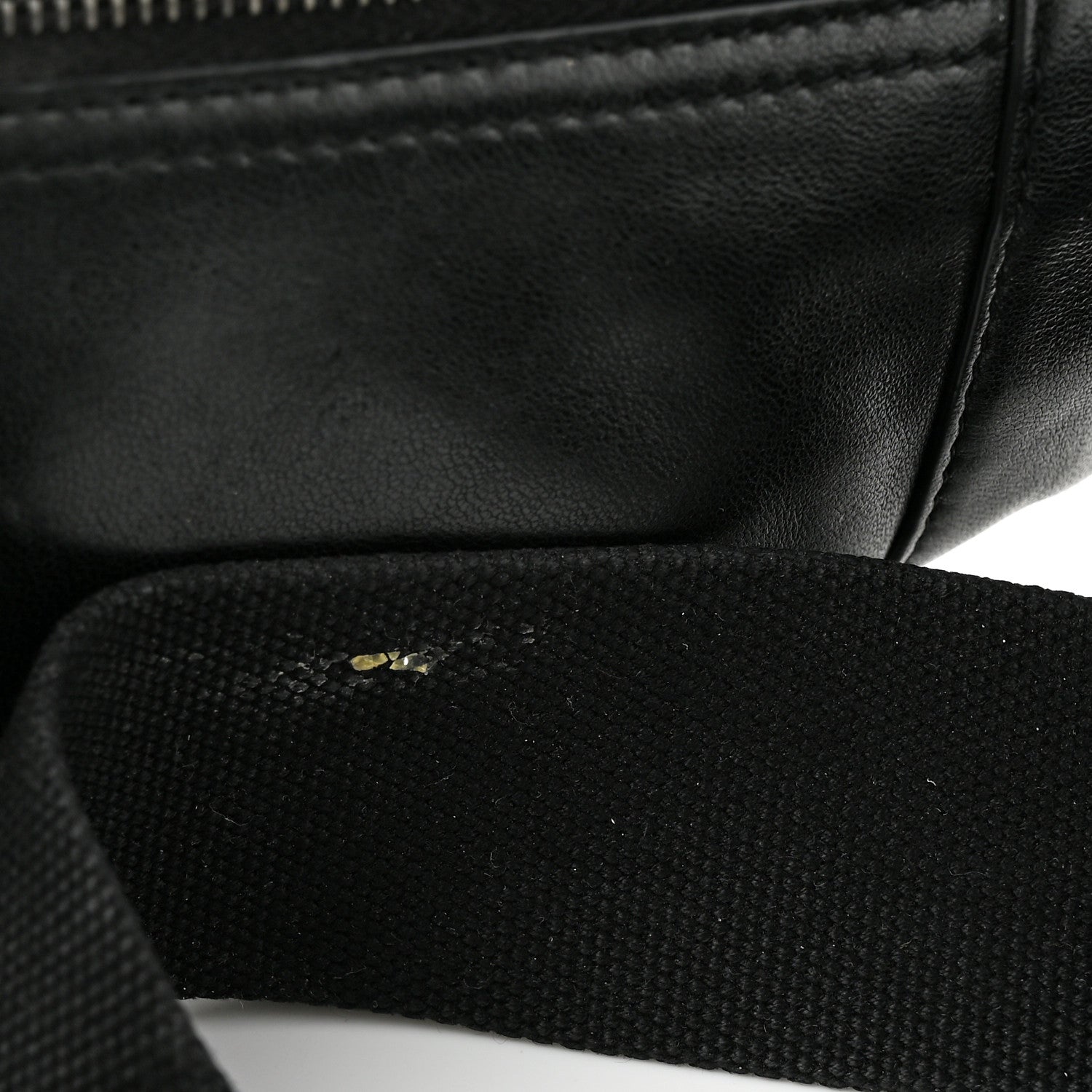 Saint Laurent Lambskin Logo Ripstop Body Belt Bag Black 9 of 12
