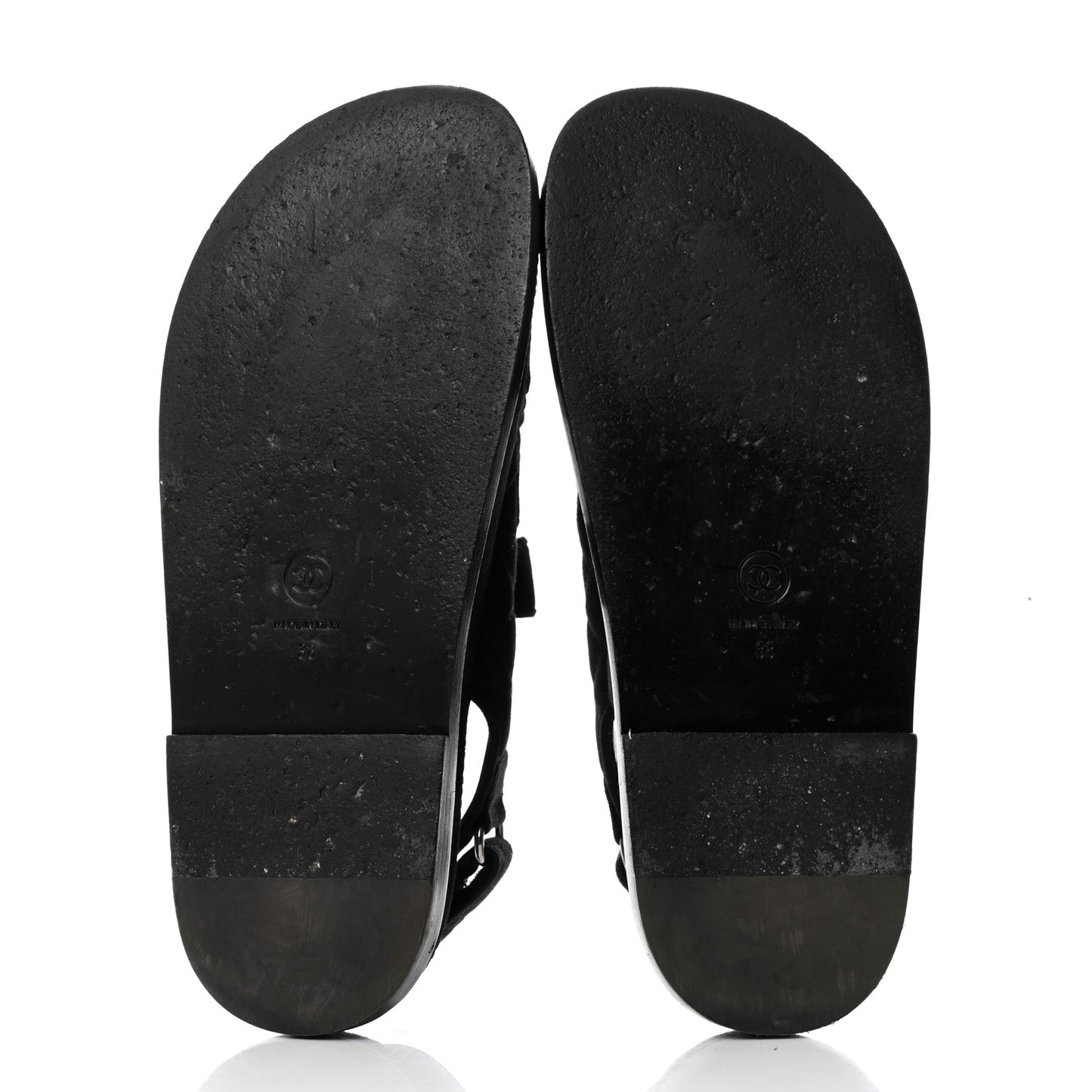 Mixed Fibers Velcro Dad Sandals 38 Black