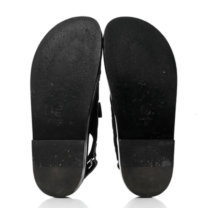 Chanel Mixed Fibers Velcro Dad Sandals 38 Black 5 of 8