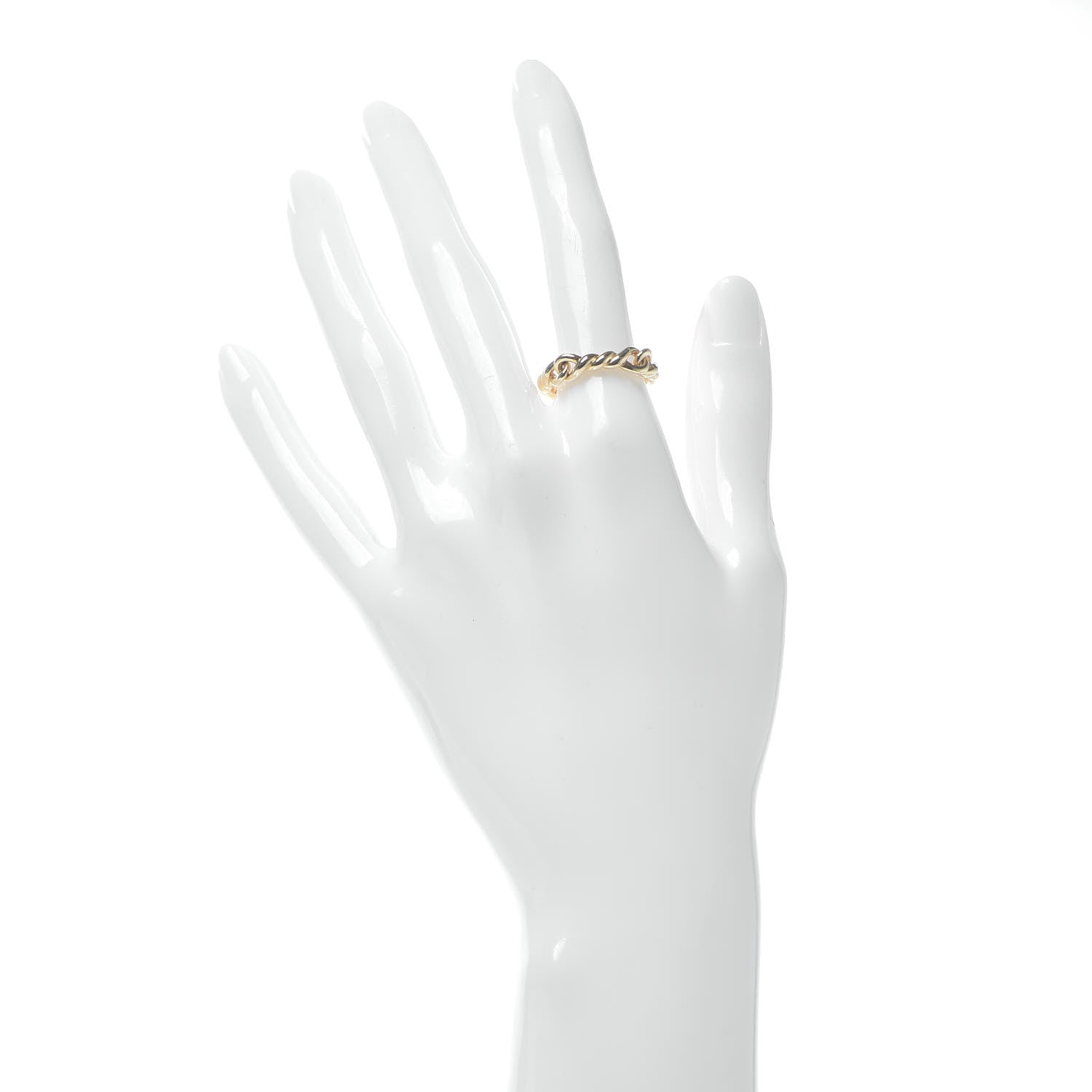 David Yurman 18K Yellow Gold 5mm Continuance Ring 54 7 2 of 4