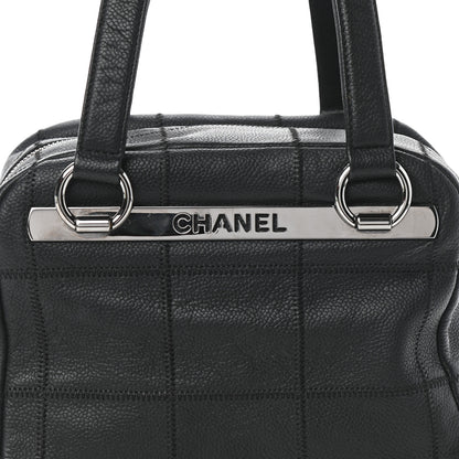 Chanel Caviar Square Stitched Bowler Black 7 of 9