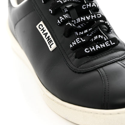 Chanel Calfskin CC Womens Sneakers 38 Black 10 of 14