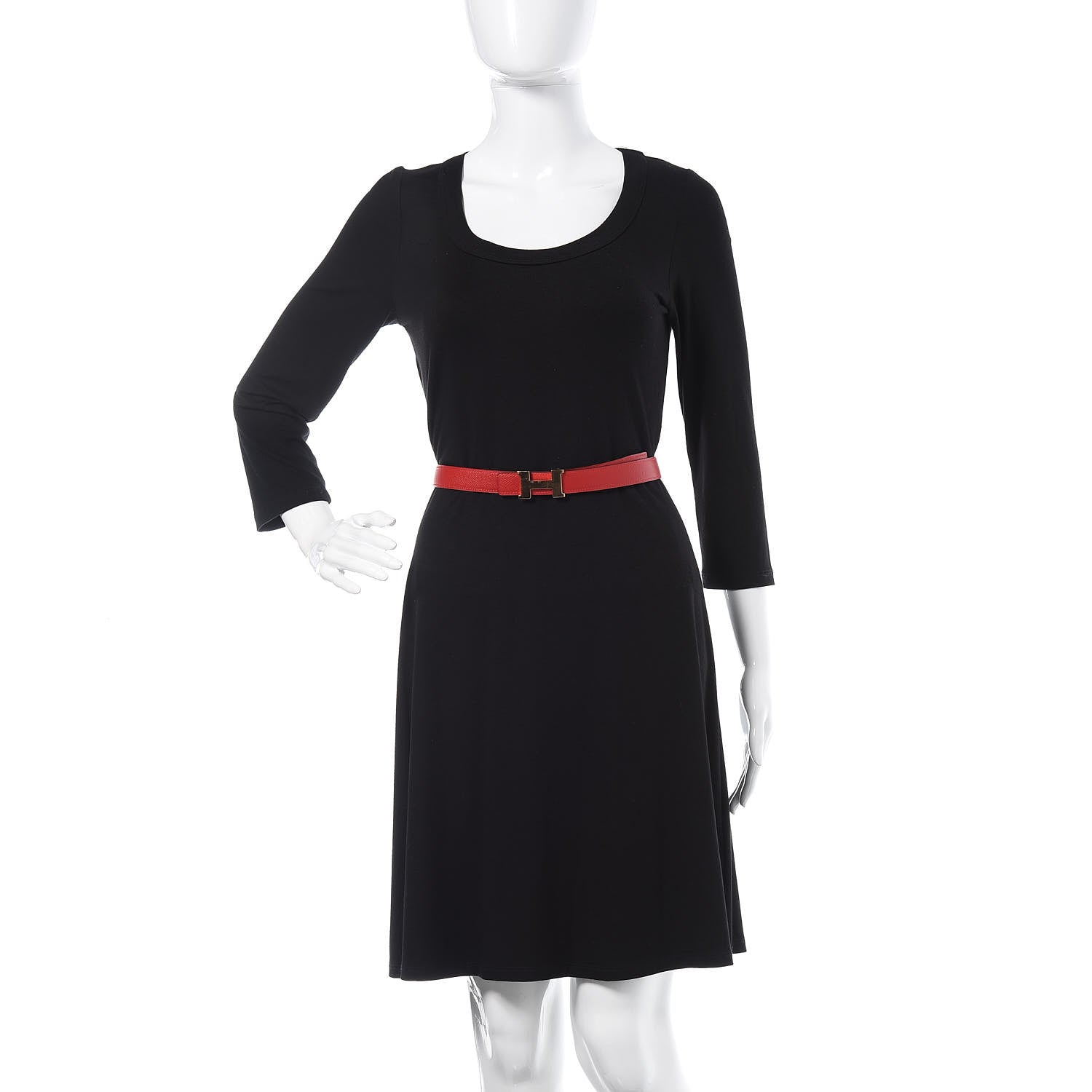 Hermes Epsom Swift 24mm Constance Belt 90 Rouge Casaque Black 2 of 7