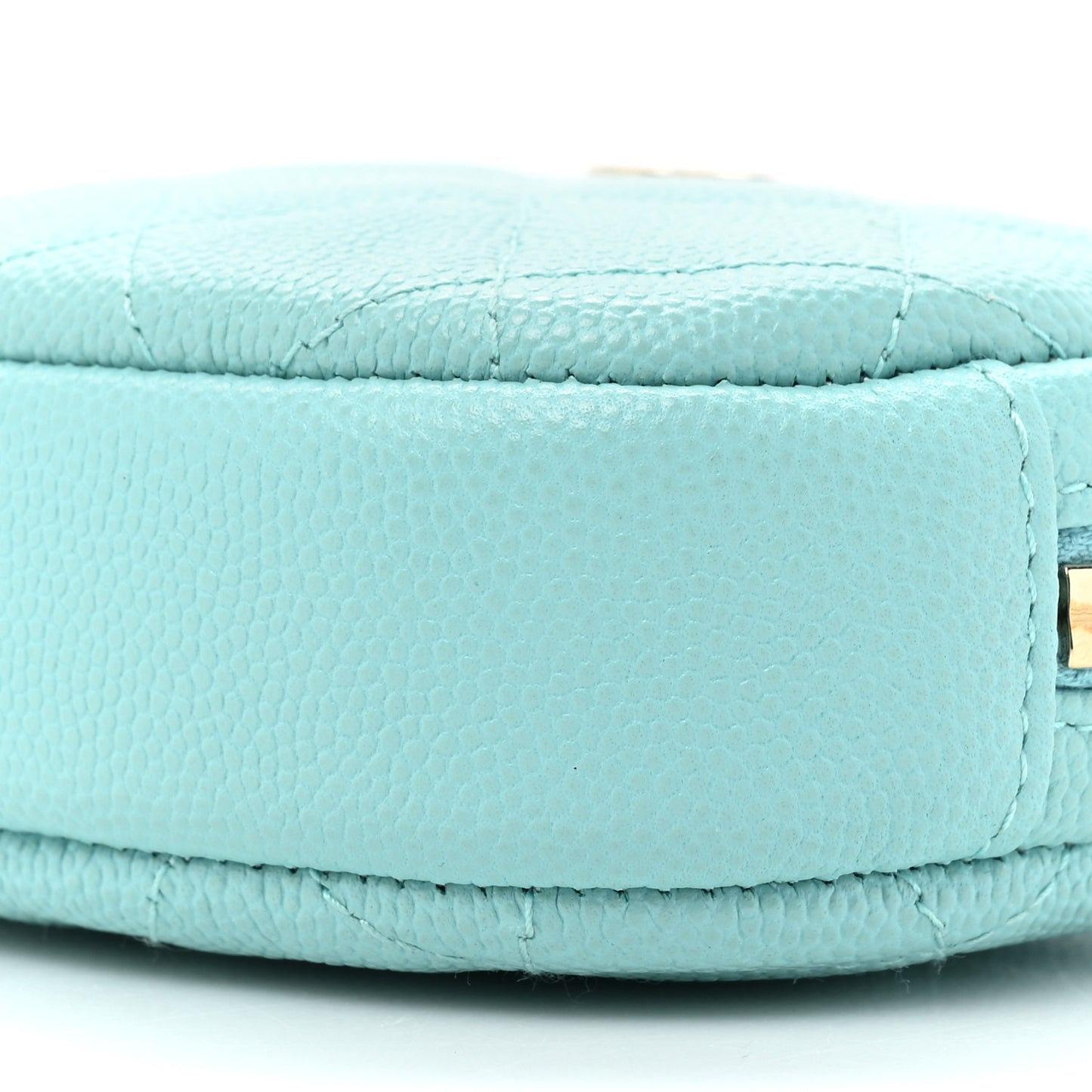 Caviar Quilted Zip Around Classic Coin Purse Light Blue