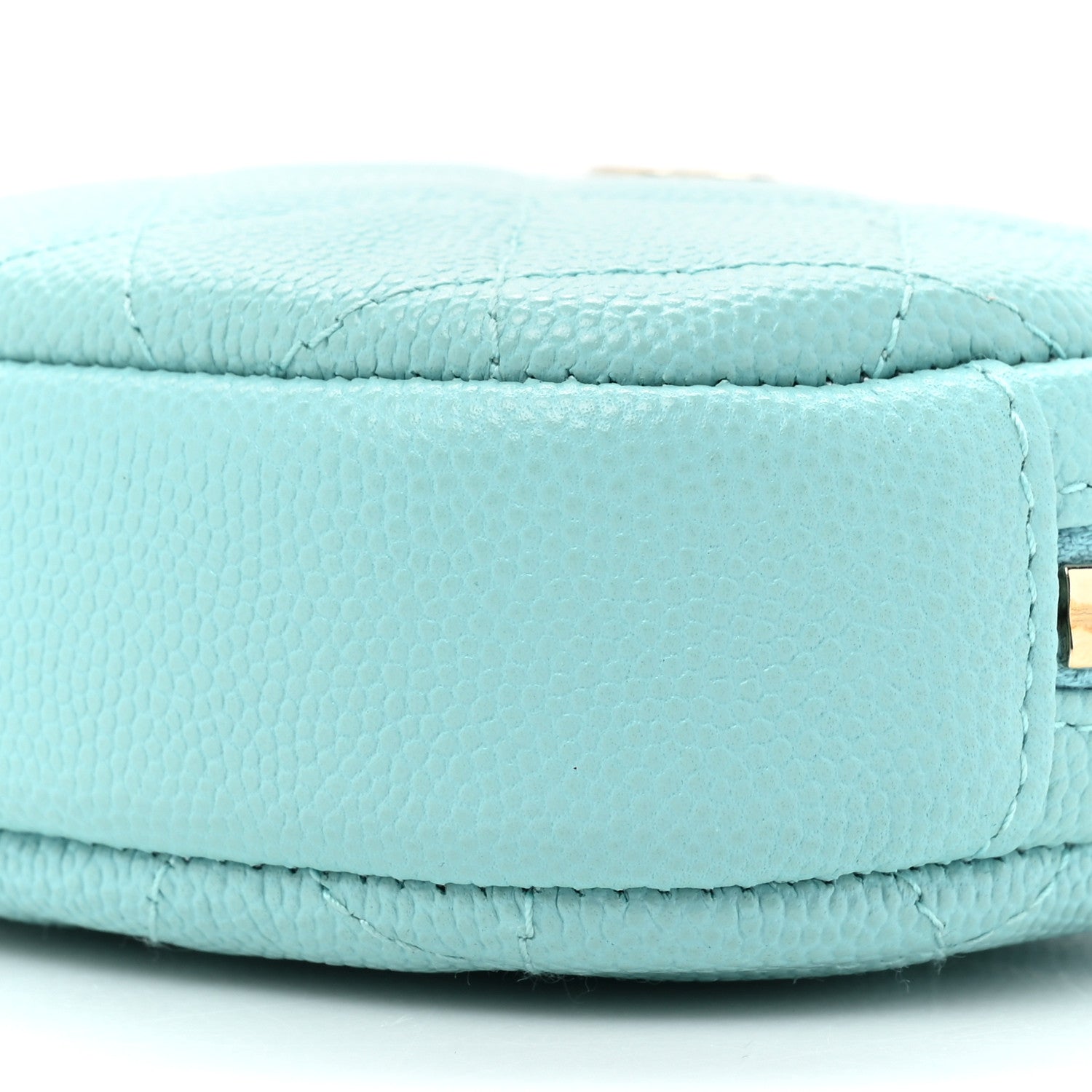 Chanel Caviar Quilted Zip Around Classic Coin Purse Light Blue 8 of 9
