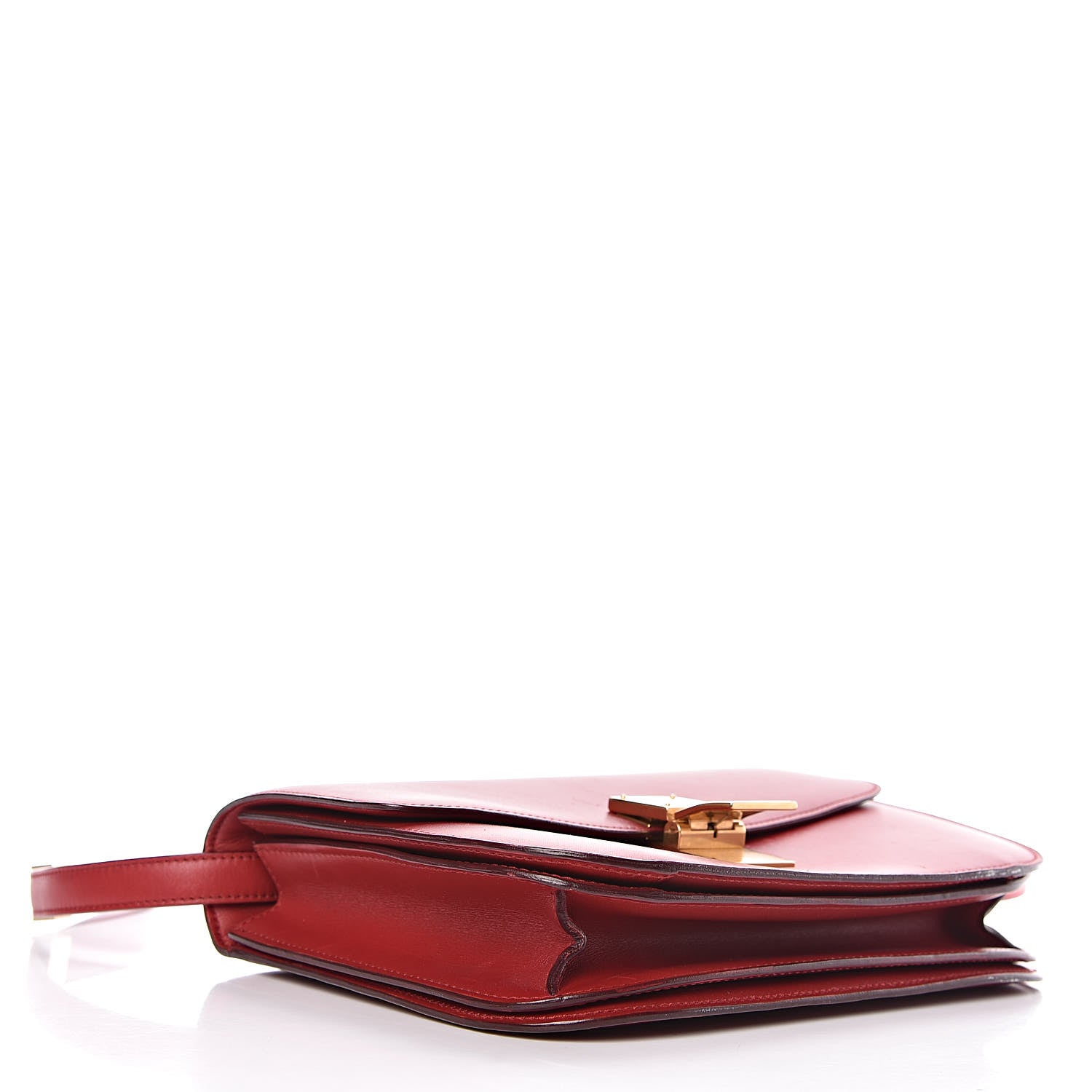 Celine Box Calfskin Medium Classic Box Flap Bag Red 4 of 13