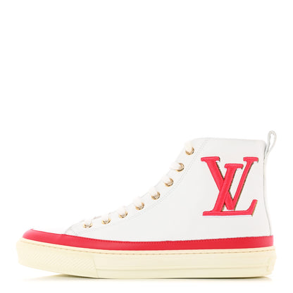 Louis Vuitton Calfskin LV Stellar Sneaker Boots 37 White Framboise 1 of 17