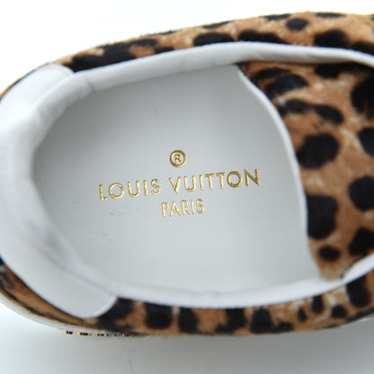 Louis Vuitton Calfskin Pony Hair Leopard Monogram Frontrow Sneakers 35 6 of 9