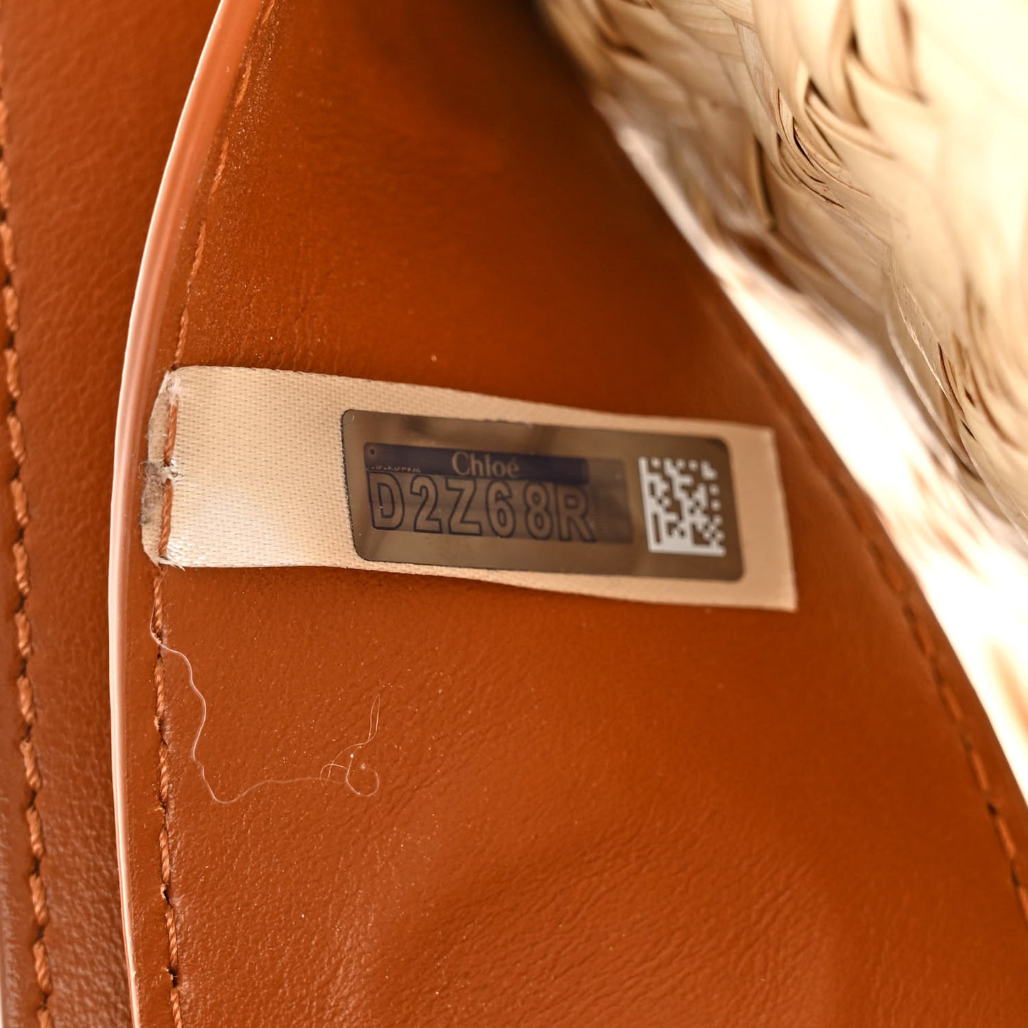 Raffia Smooth Calfskin Medium Sense Basket Caramel