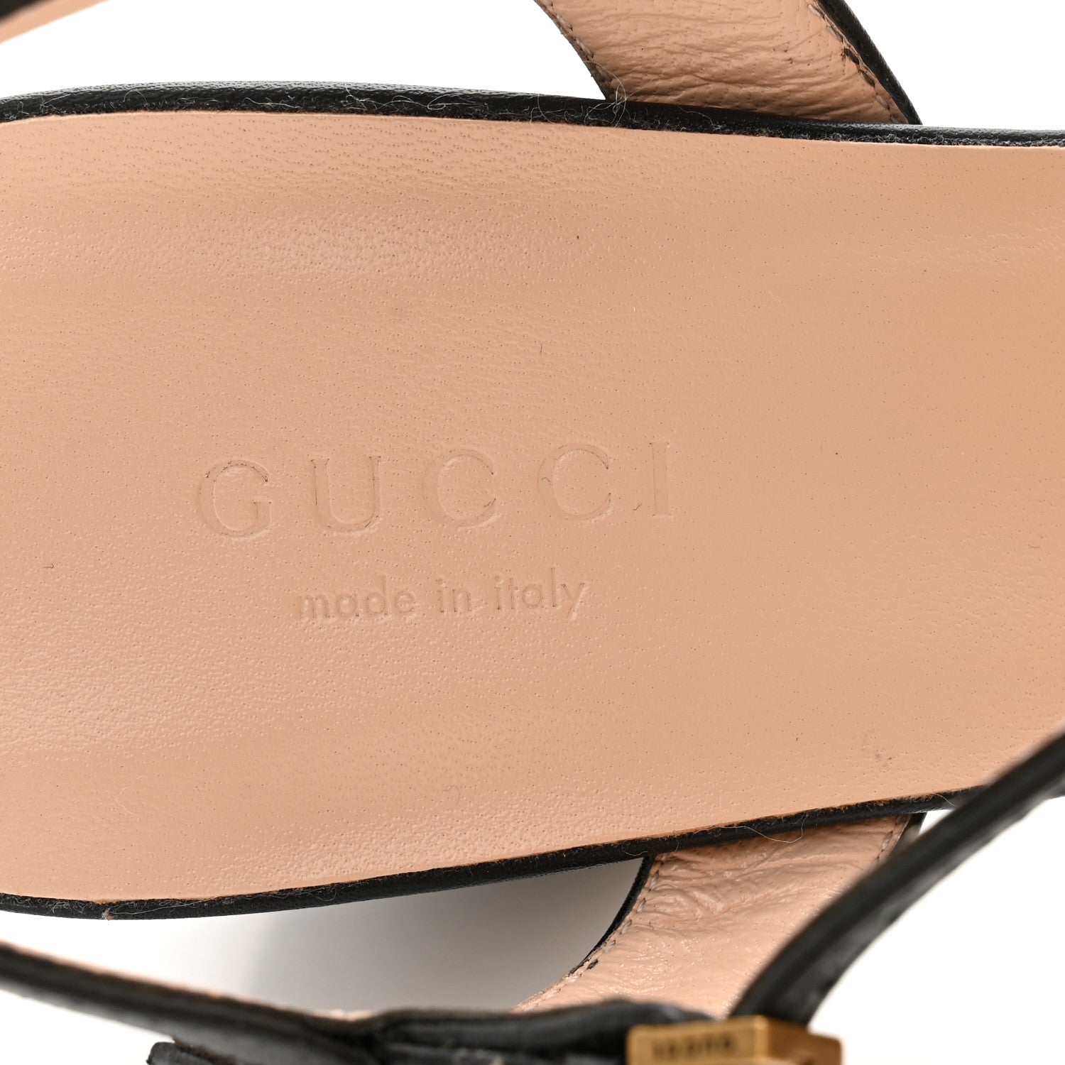 Gucci Lifford Calfskin GG Marmont Ankle Wrap 75mm Sandals 37.5 Black 7 of 12
