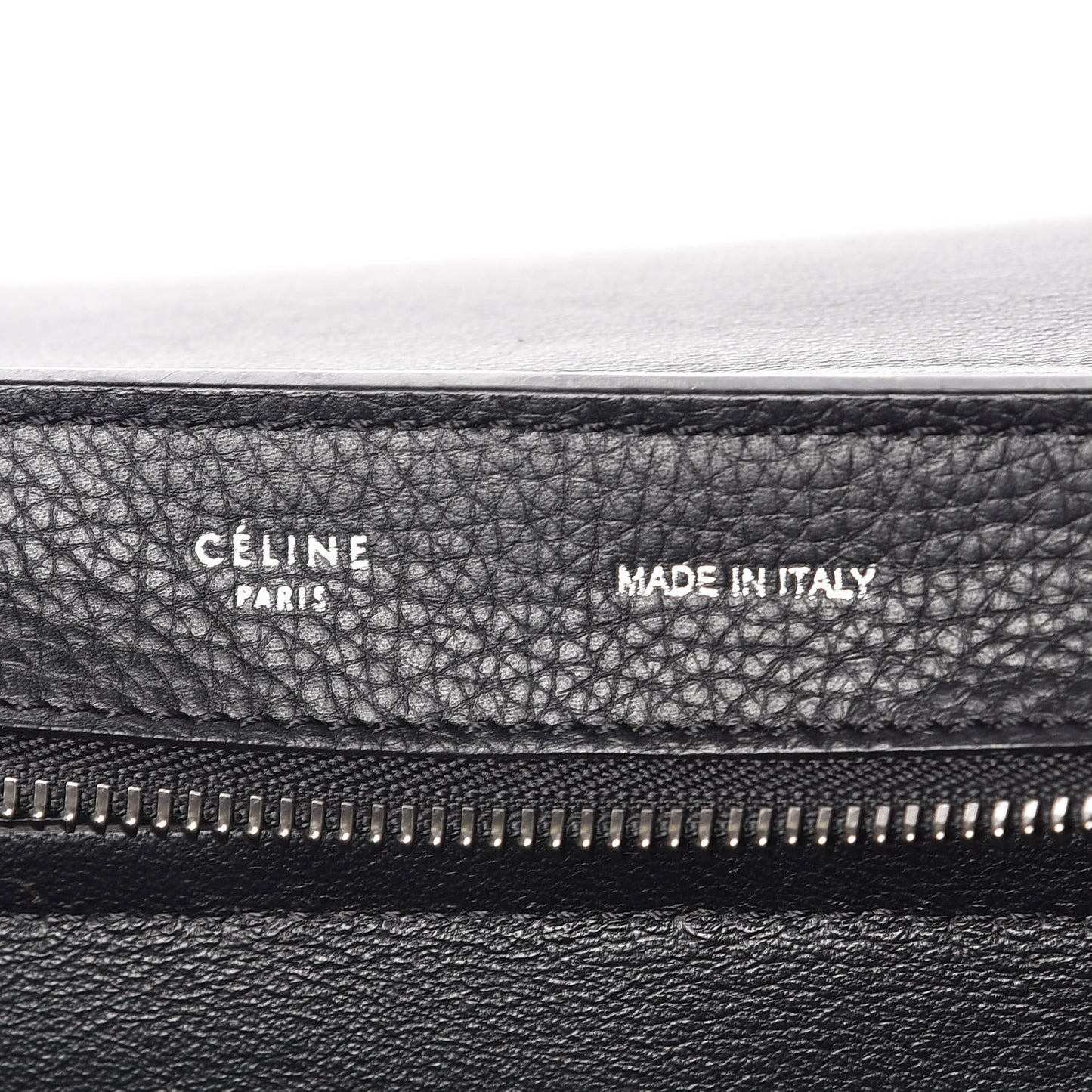 Drummed Calfskin Suede Medium Trapeze Black