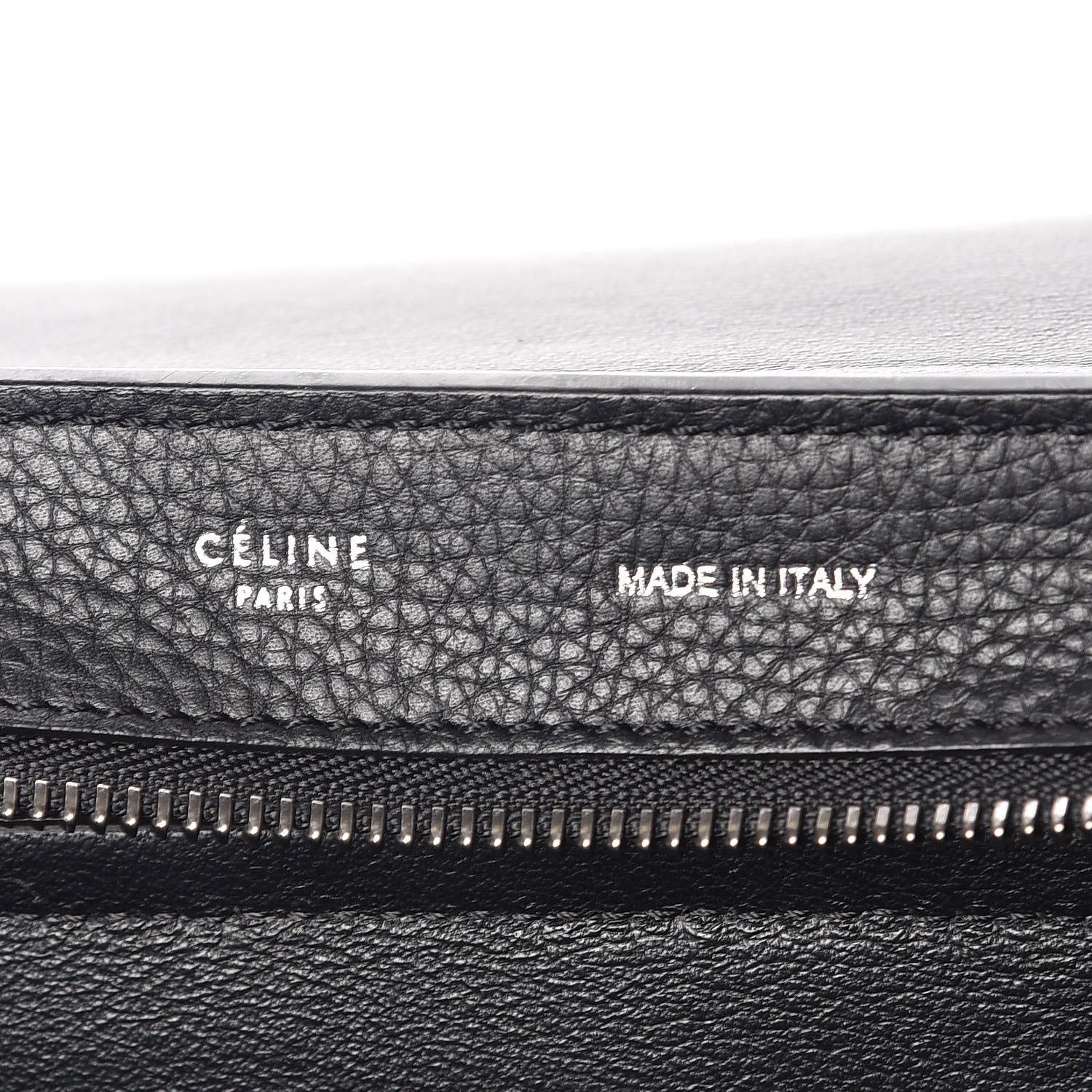 Celine Drummed Calfskin Suede Medium Trapeze Black 7 of 10