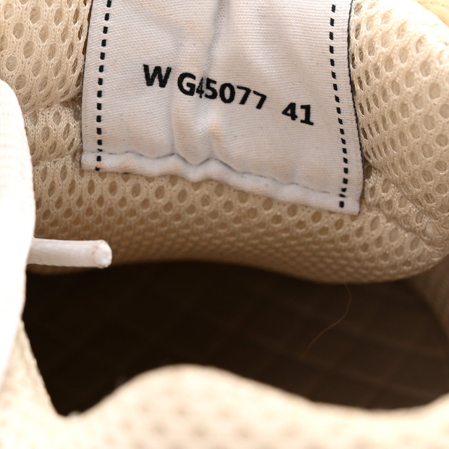 Fabric Laminated Calfskin Stretch CC Sneakers 37 Ivory White Silver
