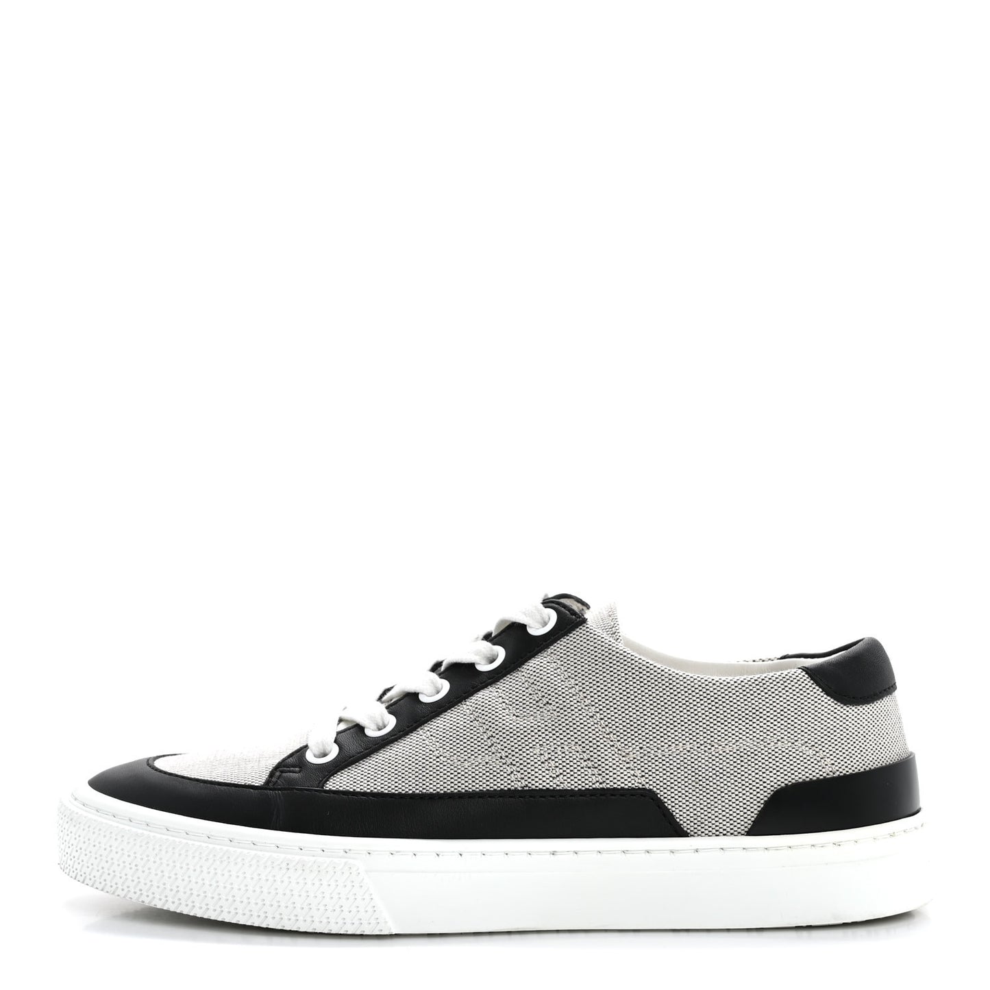 Canvas Calfskin Deep Sneakers 36 Prunoir Black