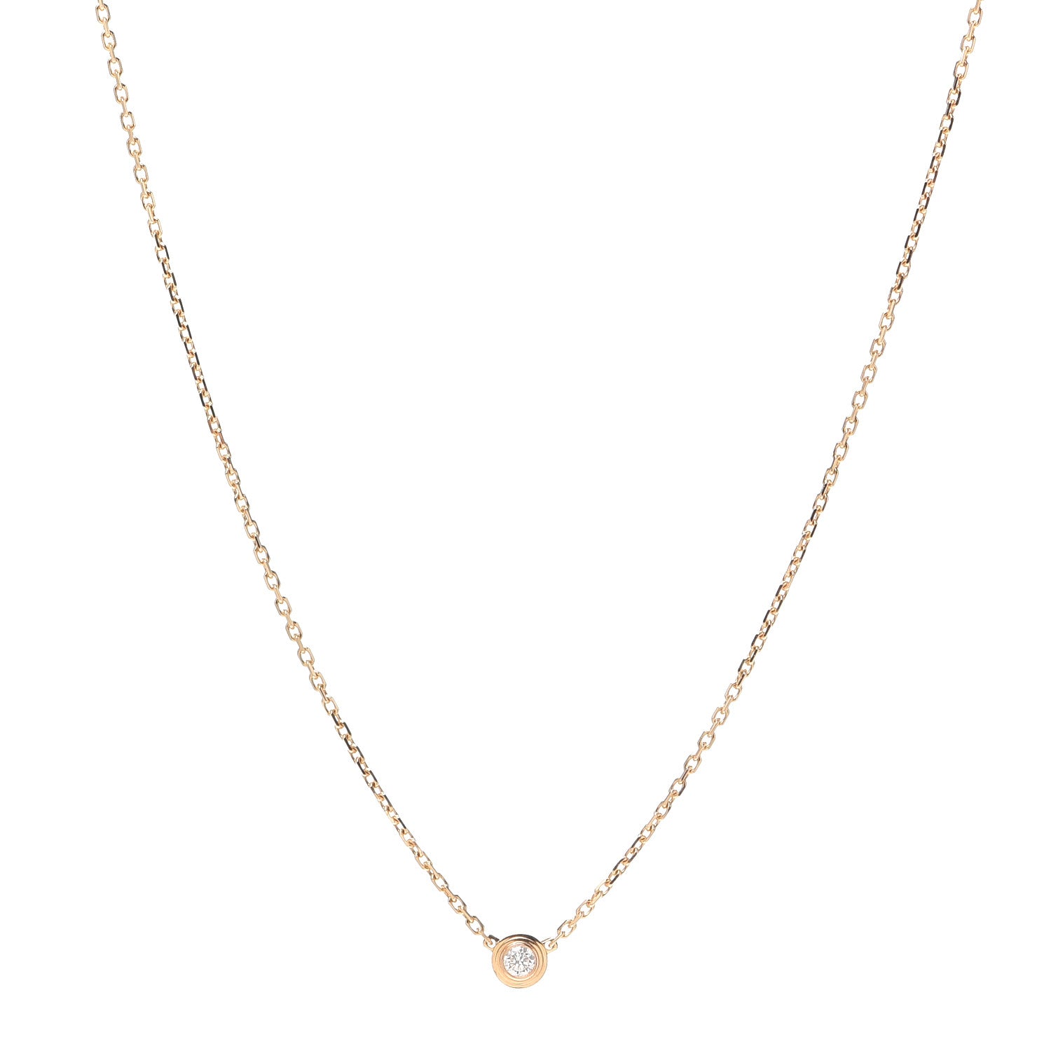 Cartier 18K Pink Gold Diamond XS D'Amour Pendant Necklace 1 of 5