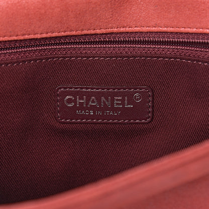Chanel Iridescent Calfskin Quilted New Medium Gentle Boy Flap Red 6 of 10