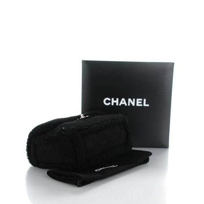 Chanel Shearling Lambskin Pearl Flap Black 4 of 8
