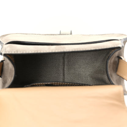 Chloe Suede Calfskin Small Marcie Saddle Bag Motty Grey 4 of 8