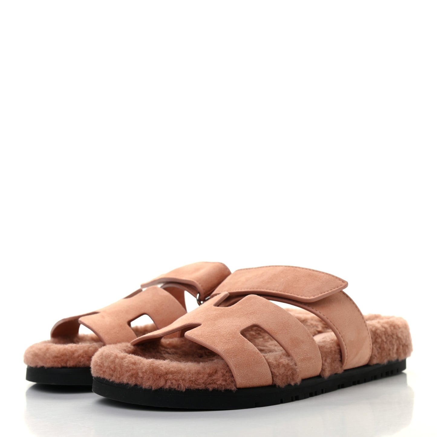 Suede Goatskin Woolskin Womens Chypre Sandals 37 Rose Aube