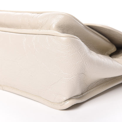 Saint Laurent Crinkled Calfskin Matelasse Monogram Medium Niki Chain Satchel Ivory 10 of 10