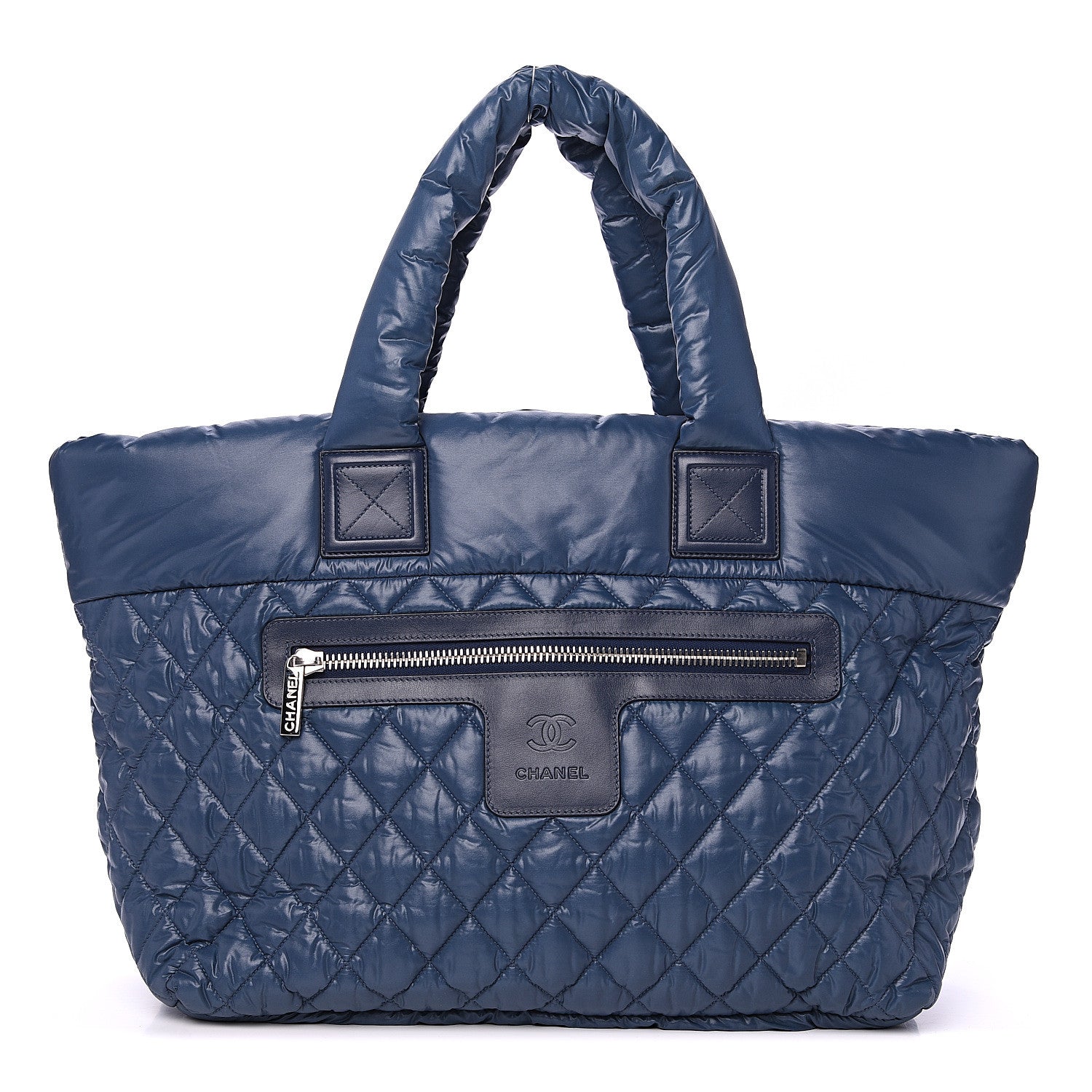 Chanel Nylon Quilted Large Coco Cocoon Tote Blue 1 of 9