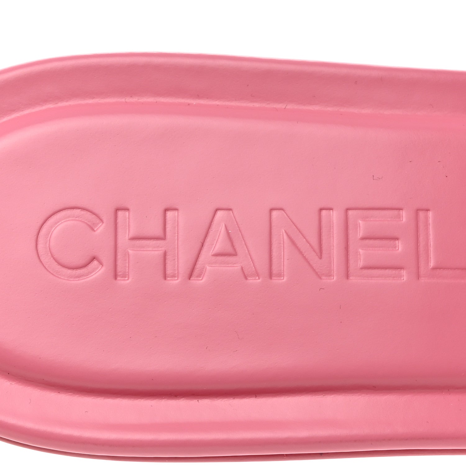 Chanel Calfskin Patent Calfskin Logo Mules 37 Pink Black 8 of 8