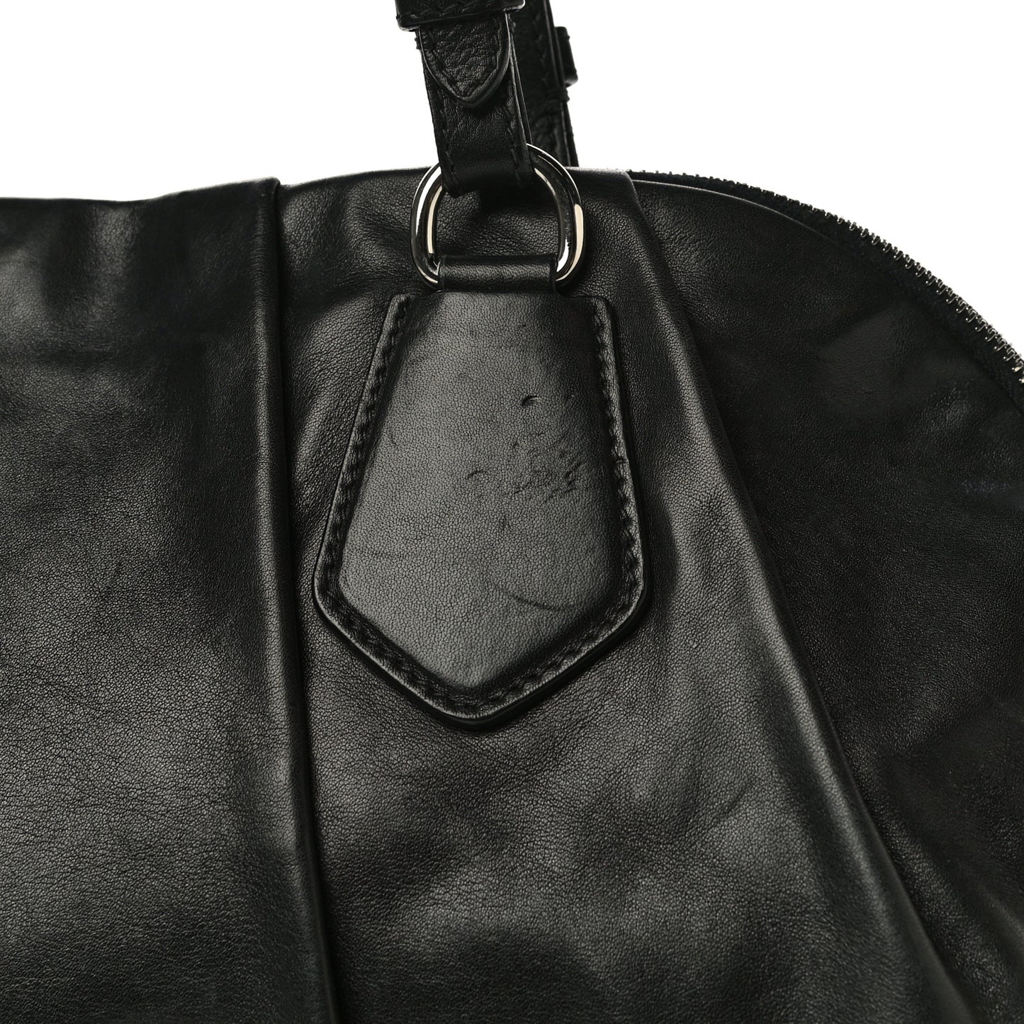 Soft Calf Pleated Tote Black