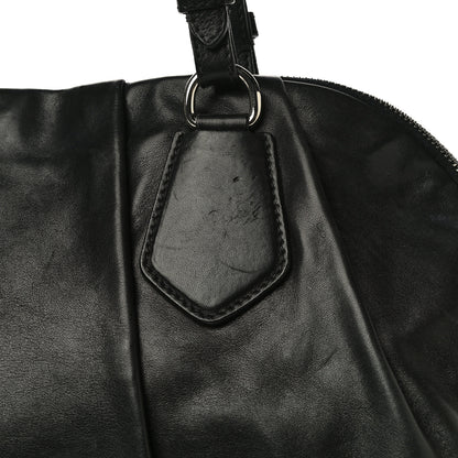 Prada Soft Calf Pleated Tote Black 15 of 21