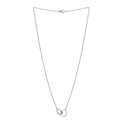 Cartier 18K White Gold Interlocking LOVE Necklace 3 of 4