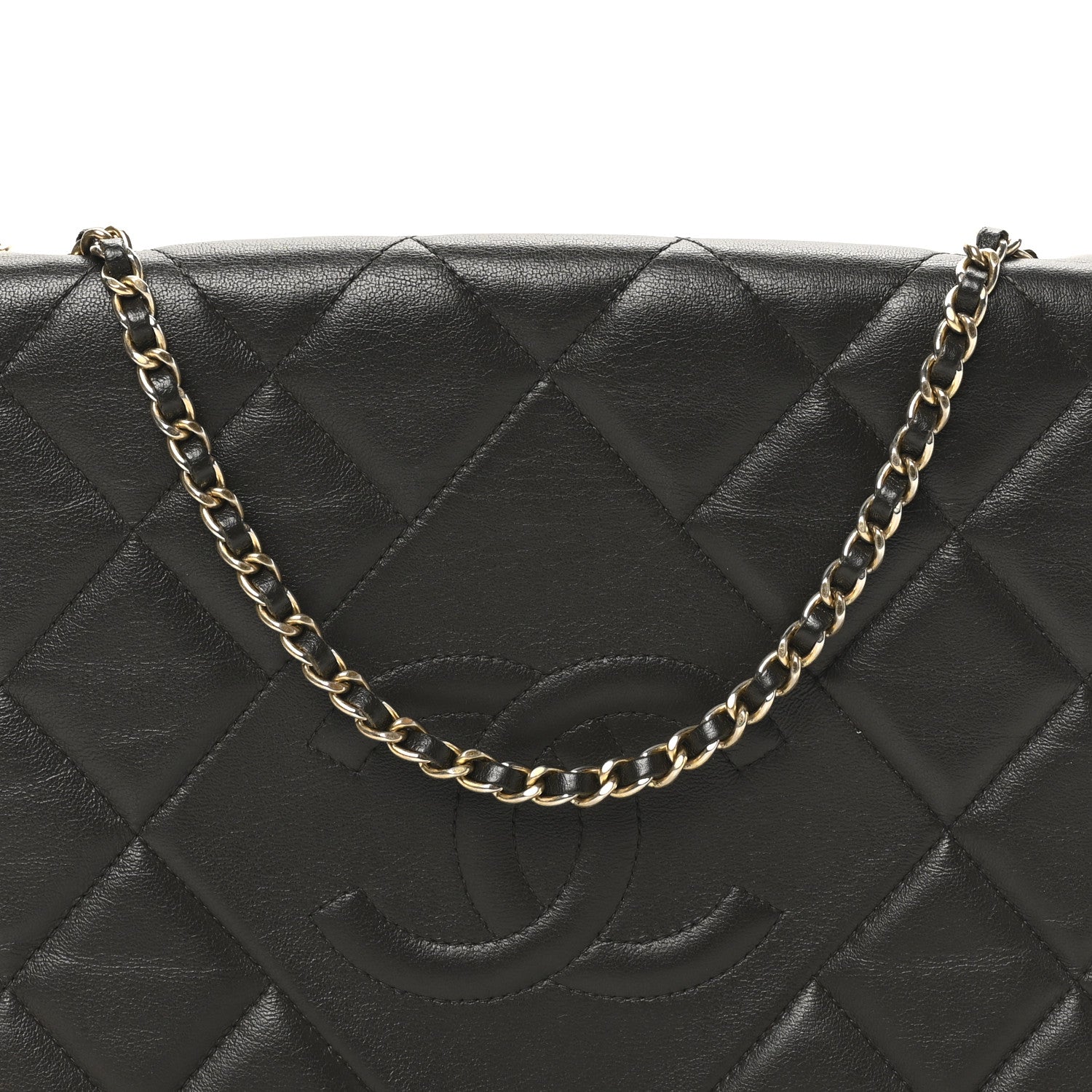 Chanel Lambskin Quilted Large Diamond CC Flap Black 8 of 10
