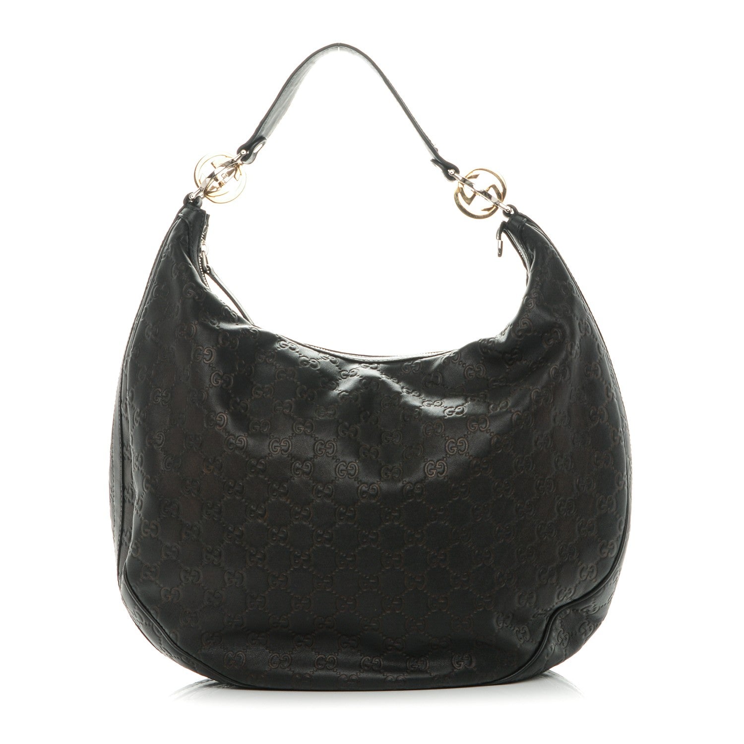Gucci Guccissima Large GG Twins Hobo Black 1 of 7