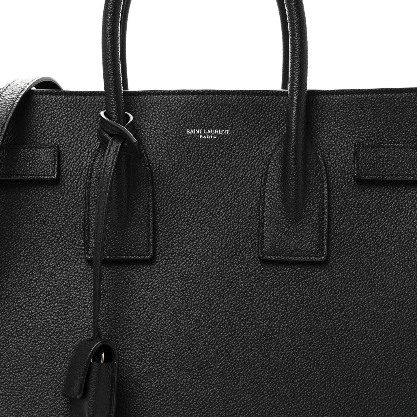 Grained Calfskin Small Sac De Jour Black