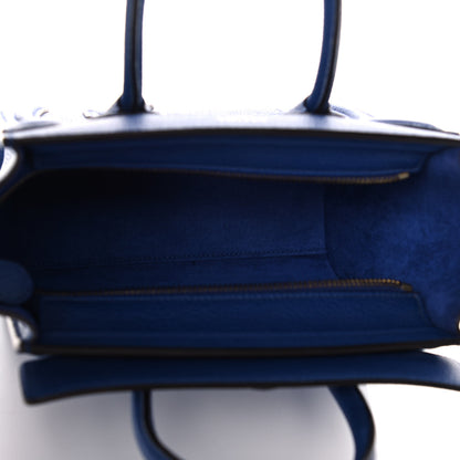 Celine Palmelato Calfskin Nano Luggage Indigo 4 of 14