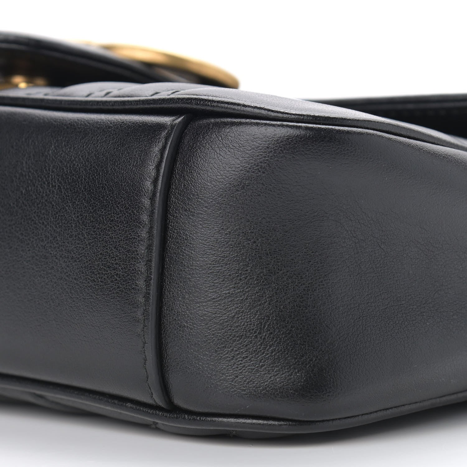 Gucci Calfskin Matelasse Mini GG Marmont Shoulder Bag Black 10 of 10