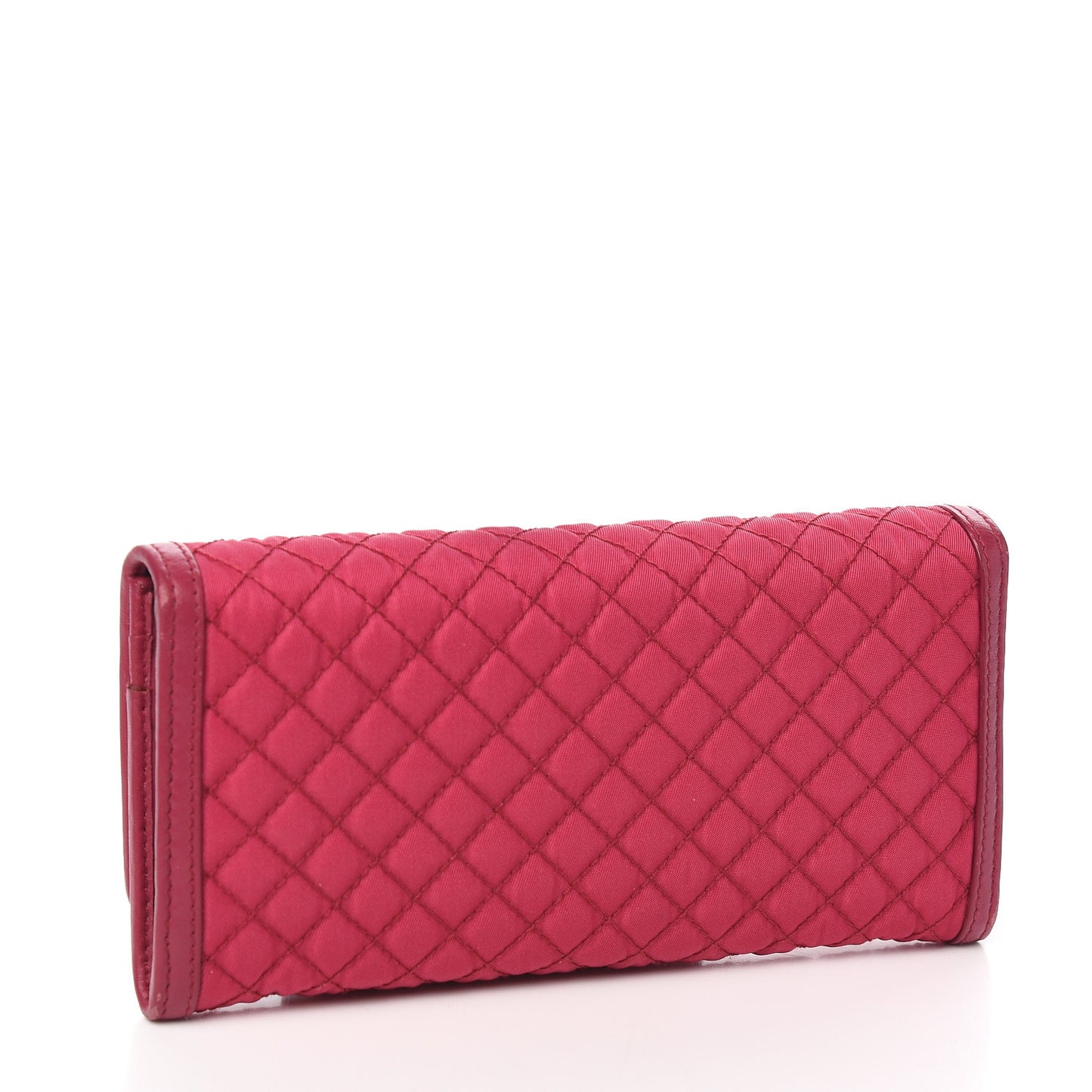 Tessuto Nylon Quilted Continental Flap Wallet Ibisco